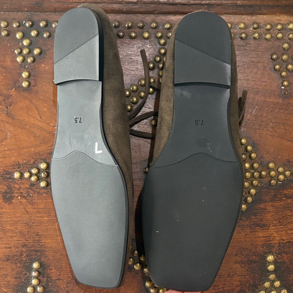 Source Unknown Brown Suede Ballet Flats - Picture 2 of 6